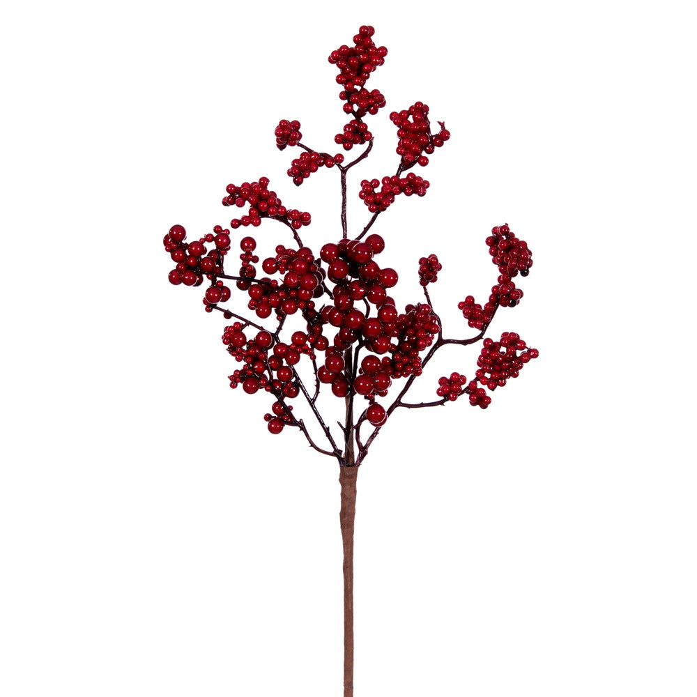 Vickerman 22" Artificial Red Outdoor Weather Resistant Berry Spray 6 sprays per pack.