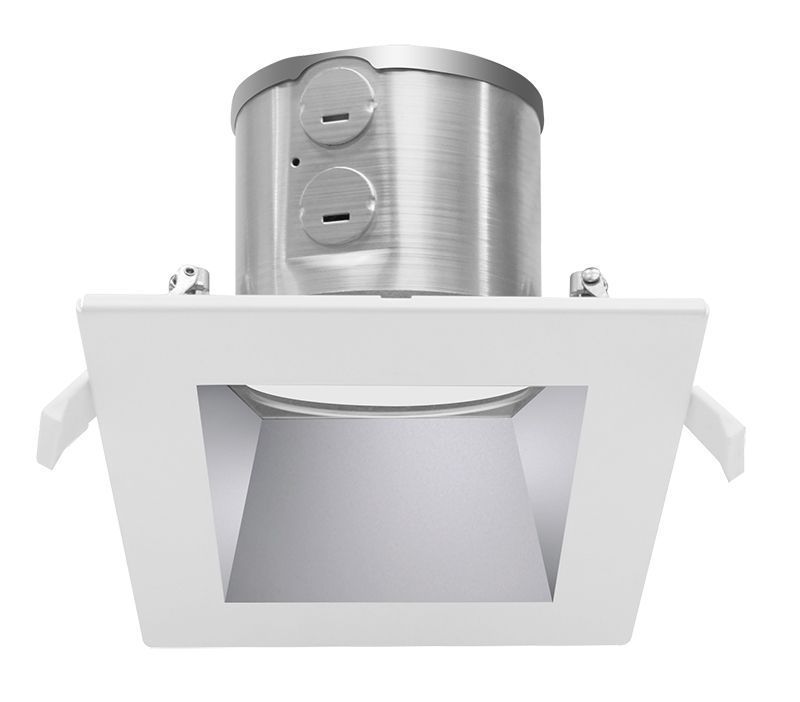 Westgate 4 LED Commercial Recessed Light, Commercial Indoor Lighting, 20W, 1600-1720 Lumens, 3000K/4000K/5000K, White Finish, 0~10V Dimmable