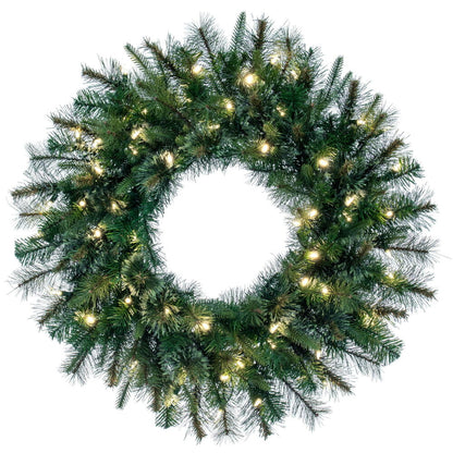 Vickerman 48" Cashmere Artificial Christmas Wreath with Warm White Dura-lit LED Lights