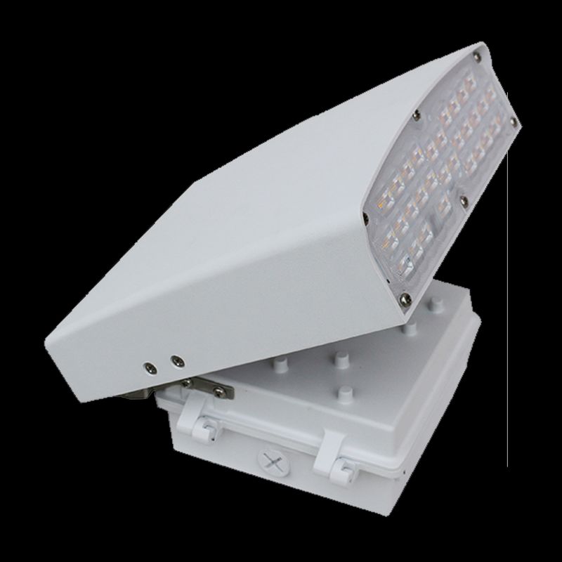 Westgate LED Adjustable Cutoff Wall Pack, 120-277V, Outdoor Lighting, 20W, 2000 Lumens, 3000K, White Finish