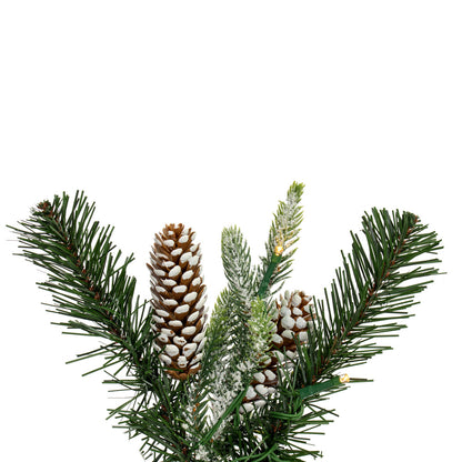 Vickerman 6' x 14" Frosted Berry Mixed Pine Cone Artificial Pre-Lit Garland Battery Operated Lights