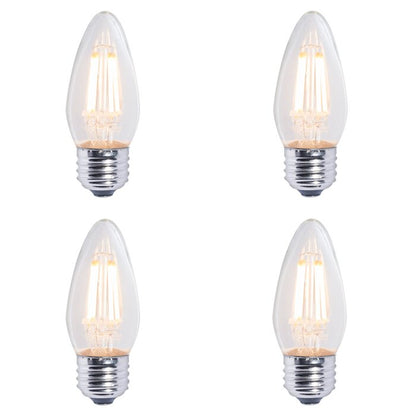 BULBRITE LED B11 MEDIUM SCREW (E26) 4W DIMMABLE FILAMENT LIGHT BULB 2700K/WARM WHITE 40W INCANDESCENT EQUIVALENT 4PK (776862)