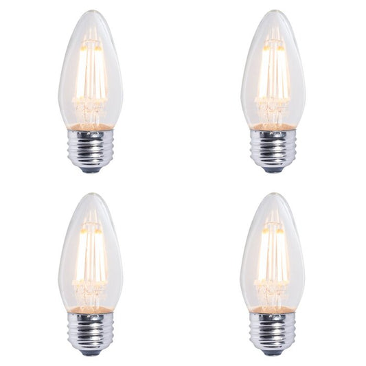 BULBRITE LED B11 MEDIUM SCREW (E26) 4W DIMMABLE FILAMENT LIGHT BULB 2700K/WARM WHITE 40W INCANDESCENT EQUIVALENT 4PK (776862)