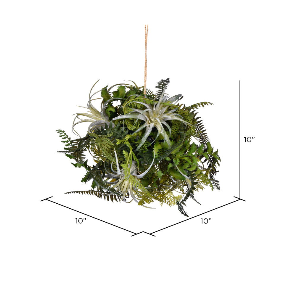 Vickerman 10" Artificial Green Fern Ball.