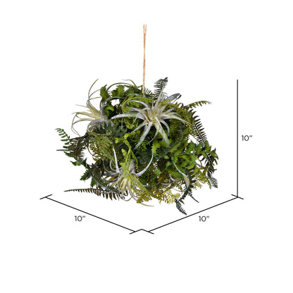 Vickerman 10" Artificial Green Fern Ball.