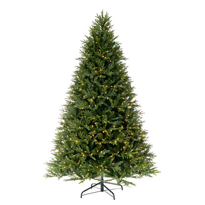 Vickerman 7.5' x 60" Tiffany Fraser Fir Artificial Christmas Tree with Warm White LED Lights.