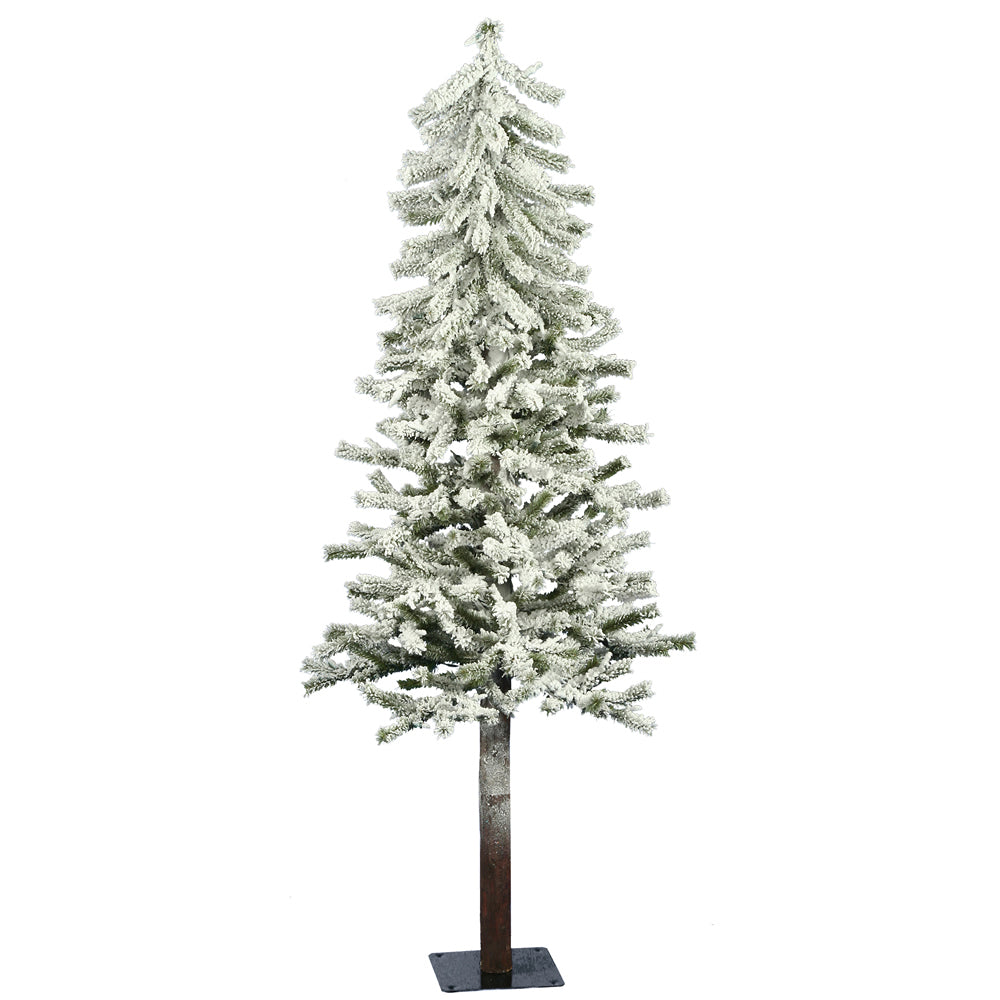 Vickerman 5' x 28" Flocked Alpine Artificial Christmas Tree Unlit