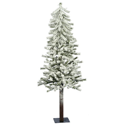 Vickerman 5' x 28" Flocked Alpine Artificial Christmas Tree Unlit