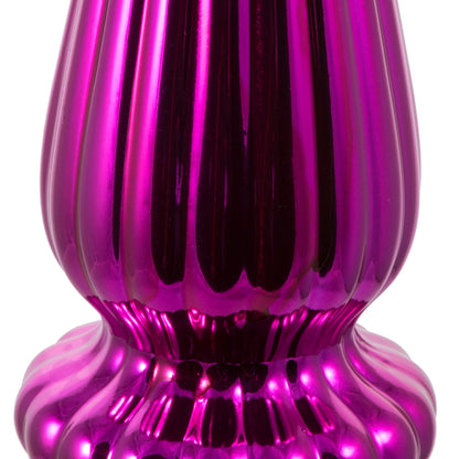 Vickerman 14" Fuchsia Shiny Finial Drop Christmas Ornament UV Treated with Cap 2 per bag