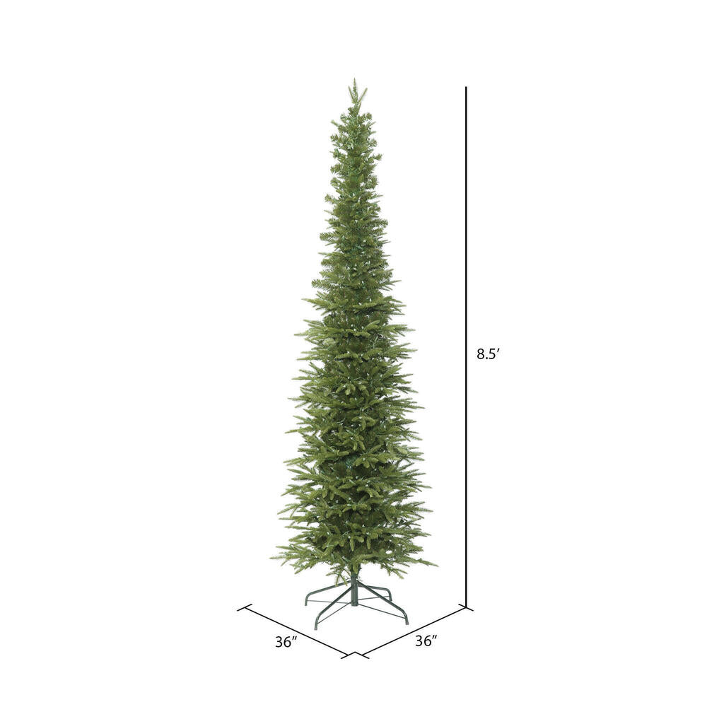 Vickerman 8.5' Bixley Pencil Fir Artificial Christmas Tree Unlit