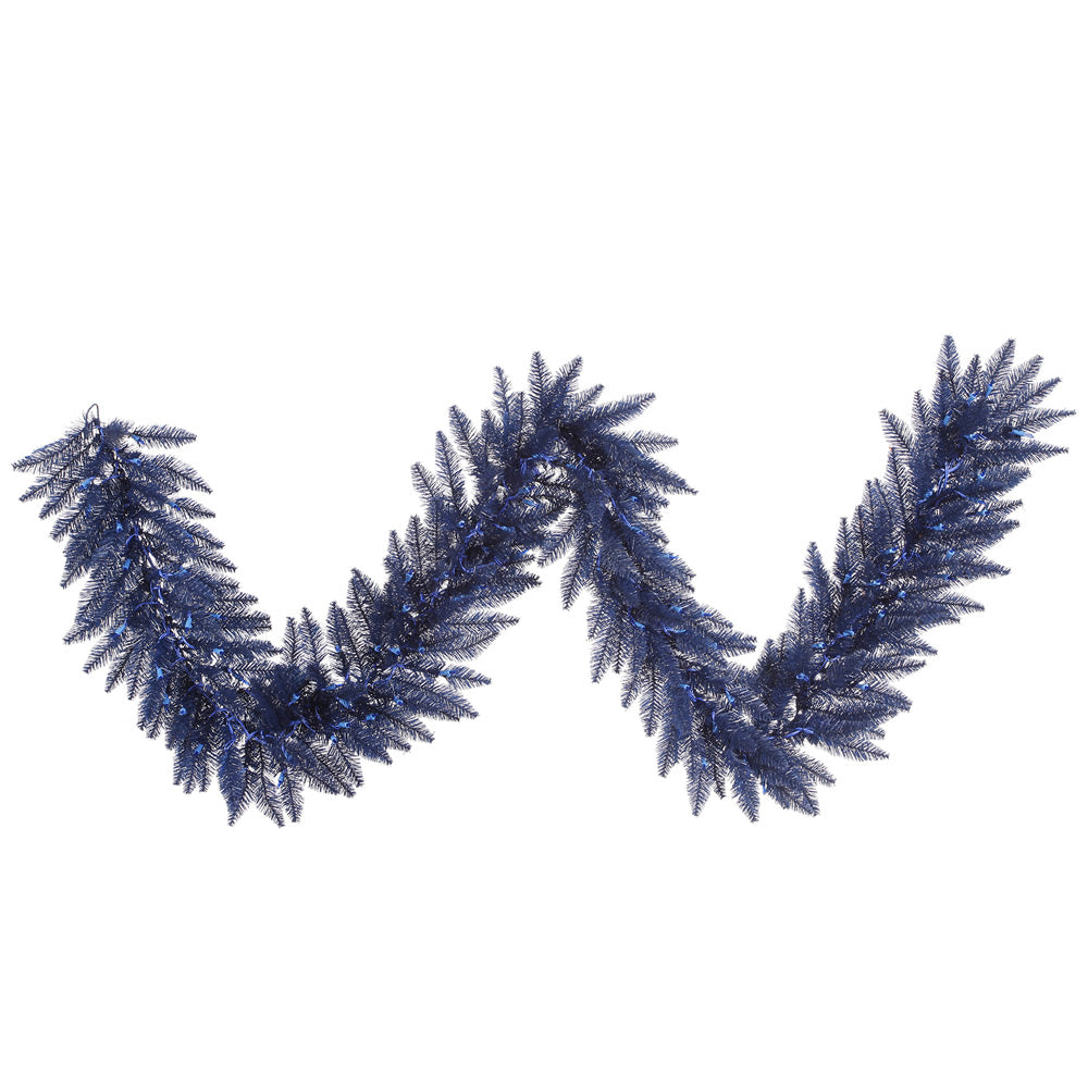 Vickerman 9' Navy Blue Fir Artificial Christmas Garland Unlit