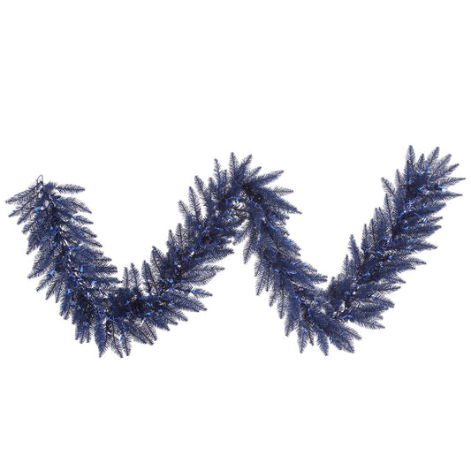 Vickerman 9' Navy Blue Fir Artificial Christmas Garland Unlit