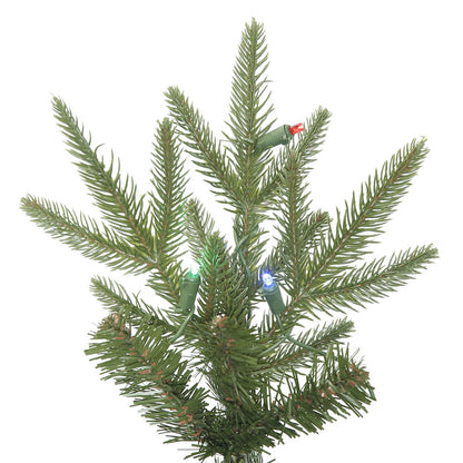 Vickerman 10' Bixley Pencil Fir Artificial Christmas Tree Multi-colored Dura-Lit LED lights