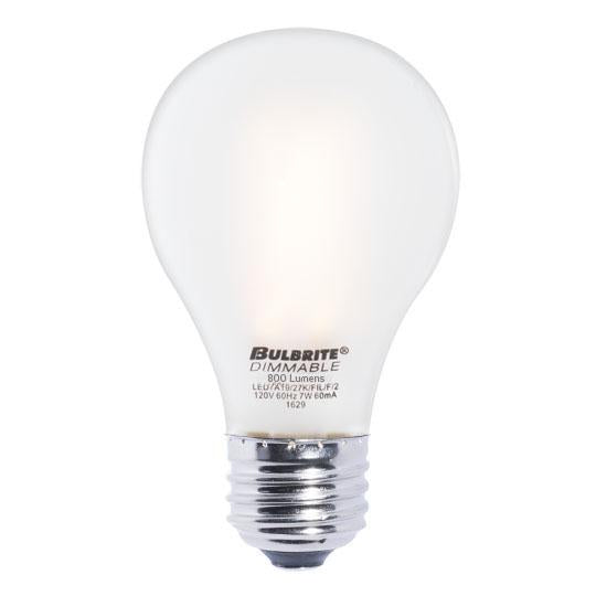 BULBRITE LED A19 MEDIUM SCREW (E26) 7W DIMMABLE FILAMENT LIGHT BULB 2700K/WARM WHITE 60W INCANDESCENT EQUIVALENT