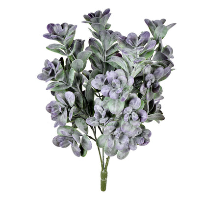 Vickerman 17" Artificial  UV Coated Gray and Purple Jade Bush.