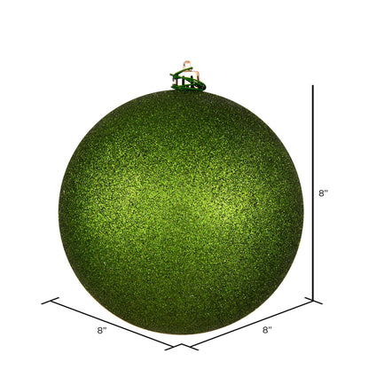 Vickerman 8" Juniper Green Glitter Ball Ornament
