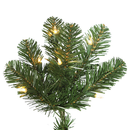 Vickerman 6.5' Oregon Fir Slim Artificial Christmas Tree Clear Dura-lit Lights
