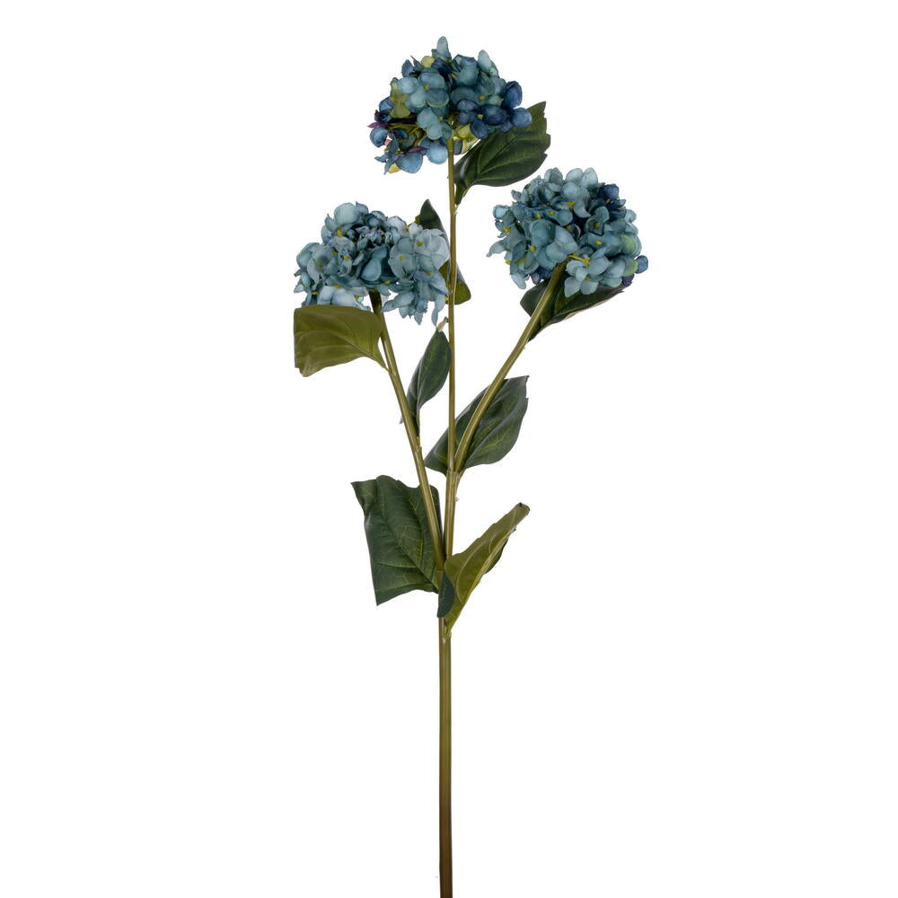 Vickerman 33" Sea Blue Artificial Hydrangea Spray with Three Flower Heads 2 per bag.