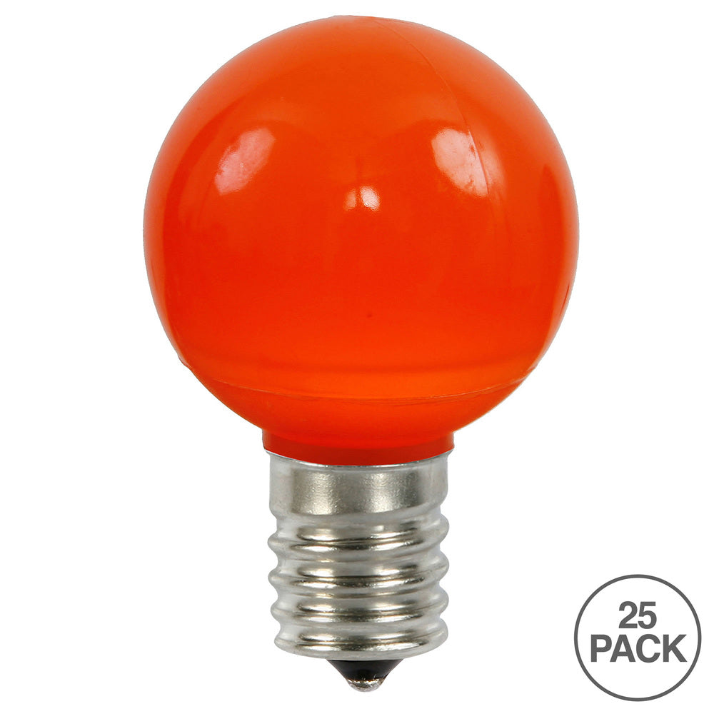 Vickerman G50 Orange Ceramic LED Replacement Bulb package of 25