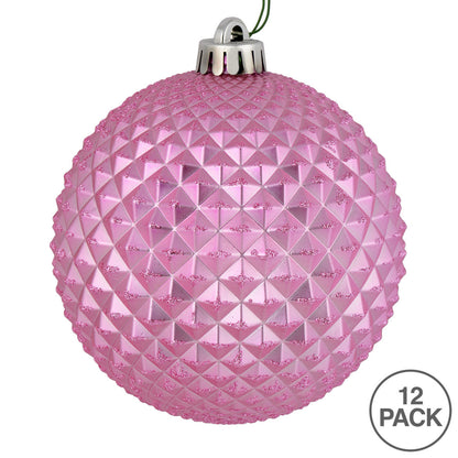 Vickerman 2.75" Pink Durian Glitter Ball Ornament 12 per Bag