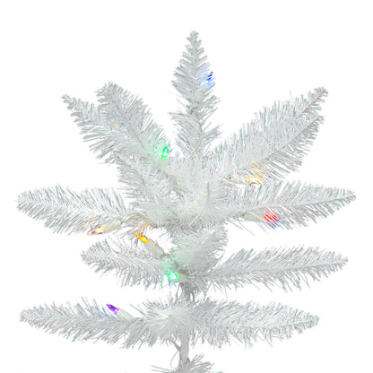 Vickerman 5.5' Sparkle White Spruce Artificial Christmas Tree Multi-Colored LED Lights