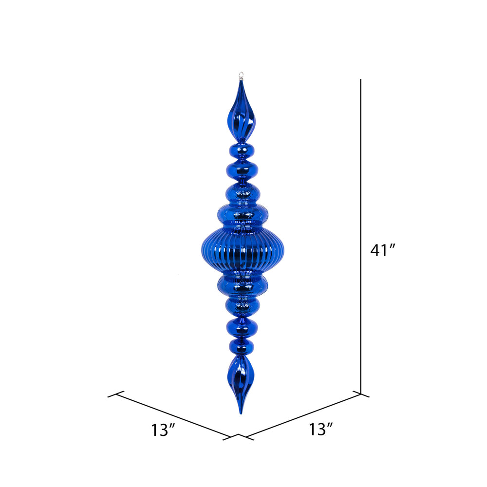 Vickerman 41" Blue Shiny Finial Ornament