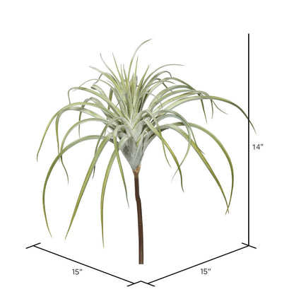 Vickerman 14" Artificial Green Tillandsia Pick.