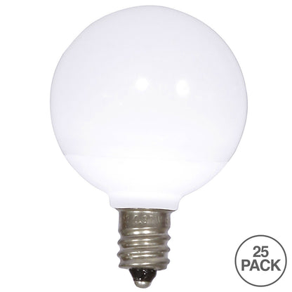 Vickerman G40 Pure White  Ceramic LED Replacement Bulb package of 25