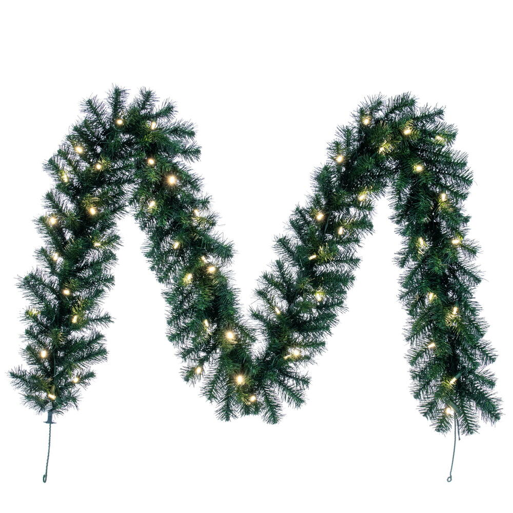 Vickerman 9' Douglas Fir Artificial Christmas Garland Warm White LED Lights