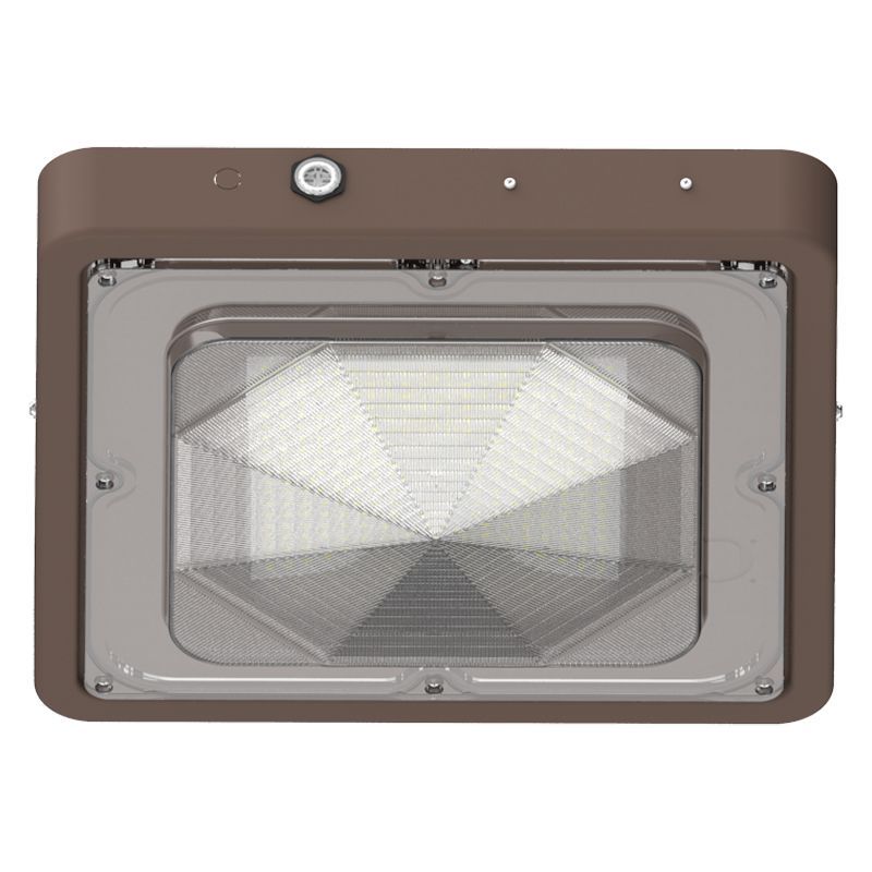 Westgate Builder Series Indoor Sq Canopy Light Selectable 40/60/80W 30/40/50K With Em, Brz, Outdoor Lighting, 40W/60W/80W, 130 Lumens/W, 30K/40K/50K, Bronze Finish, 0-10V