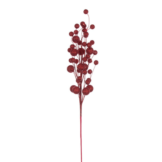 Vickerman 27" Red Multi Ball Glitter Spray 4 per bag.