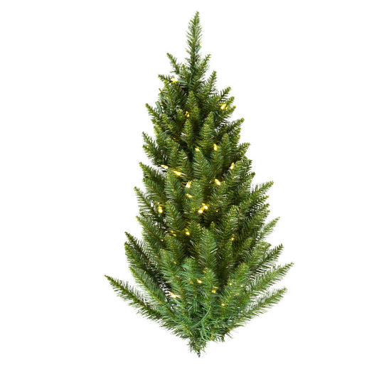 Vickerman 3' Camdon Fir Artificial Christmas Wall Tree Warm White Dura-lit LED Lights