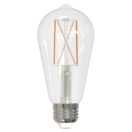 Bulbrite 8.5 Watt Dimmable Clear Filament ST18 Medium (E26) LED Bulb - 850 Lumens, 2700K, and 90 CRI