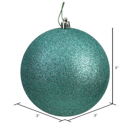 Vickerman 3" Sea Foam Glitter Ball Ornament 12 per Bag