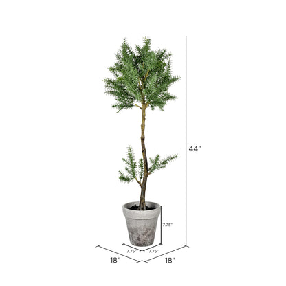 Vickerman 44“ Artificial Potted Green Plant.
