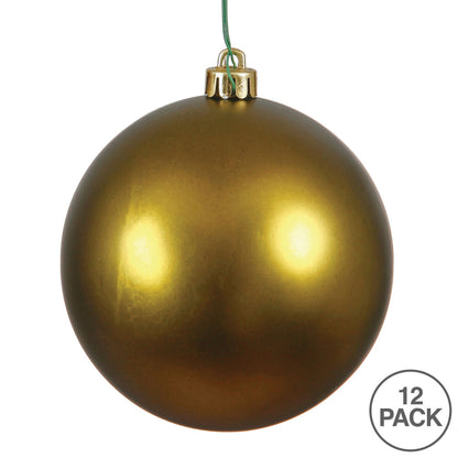 Vickerman 2.75" Olive Matte Ball Ornament 12 per Bag