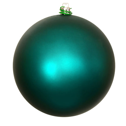 Vickerman 8" Dark Teal Matte Ball Ornament