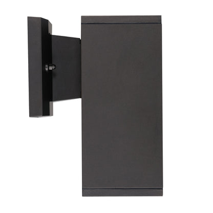 ASD Lighting BULB Square Outdoor Wall Cylinder, Up or Downlight Fixture, 120V, 60W Max, 7.88", 50°, Bronze Finish
