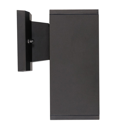 ASD Lighting BULB Square Outdoor Wall Cylinder, Up or Downlight Fixture, 120V, 60W Max, 7.88", 50°, Bronze Finish