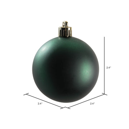 Vickerman 2.4" Midnight Green Matte Ball Ornament 24 per Bag