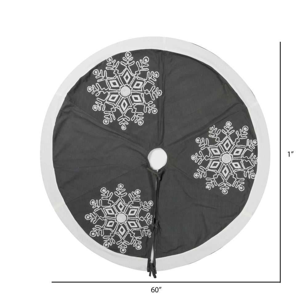 Vickerman Decorative 60" Winter Snowflake Christmas Tree Skirt