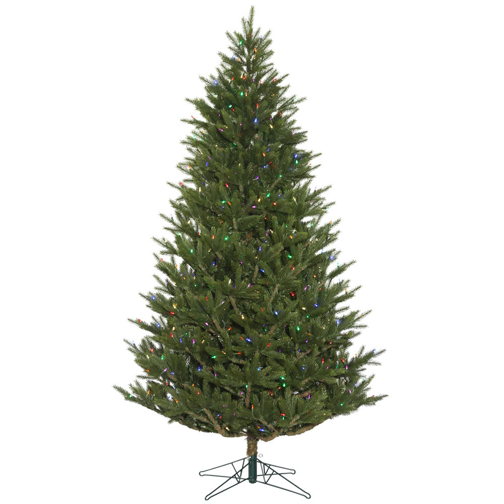 Vickerman 10' x 72" Fresh Fraser Fir Artificial Christmas Tree Multi-colored Dura-Lit LED lights