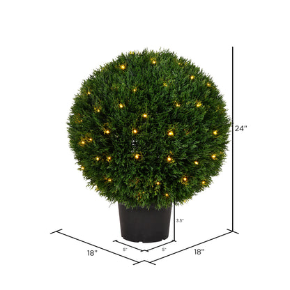 Vickerman 24" Artificial Green Cedar Ball.