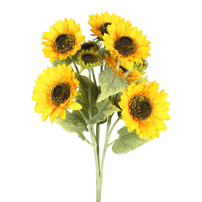 Vickerman 22" Artificial Yellow Sunflower Bush.