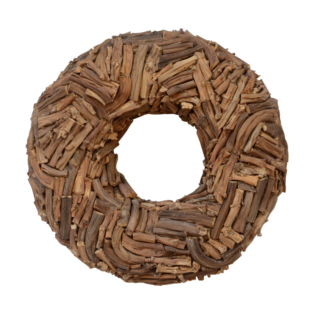 Vickerman 25" Natural Banana Stick Cut Wreath Dried