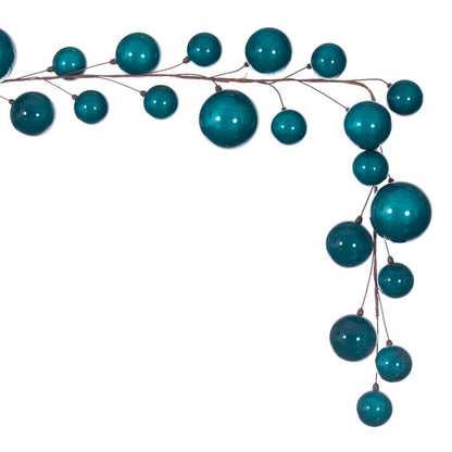 Vickerman 10' Dark Teal Pearl Branch Ball Wire Garland.