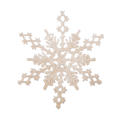 Vickerman 6.25" Ivory Glitter Snowflake Christmas Ornament 12 per Box
