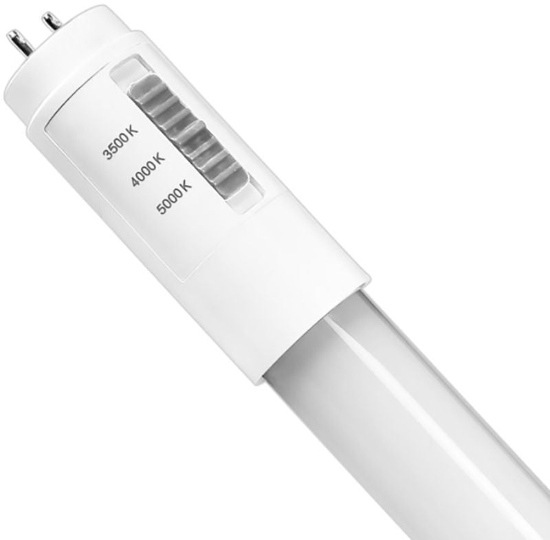 Westgate T8 Tube Glass, Universal A+B, 4Ft,  Frosted  Fi Lumens, 15W, 130 Lumens/W, 35K-4K-5K Color Adjustable, Commercial Indoor Lighting, 15W, 1875 Lumens, 35K/40K/50K, Frosted Finish, 0~10V Dimmable