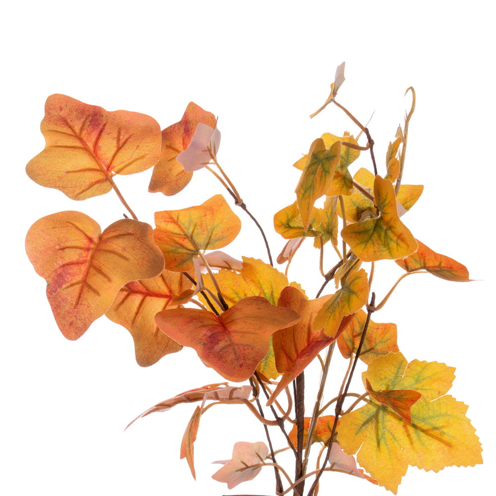 Vickerman 22" Fall Orange Artificial Leaf Wreath.