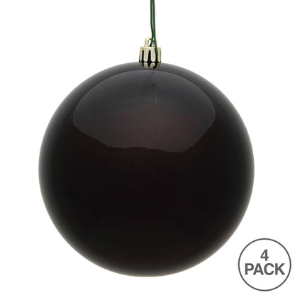 Vickerman 6" Chocolate Candy Ball Ornament 4 per Bag